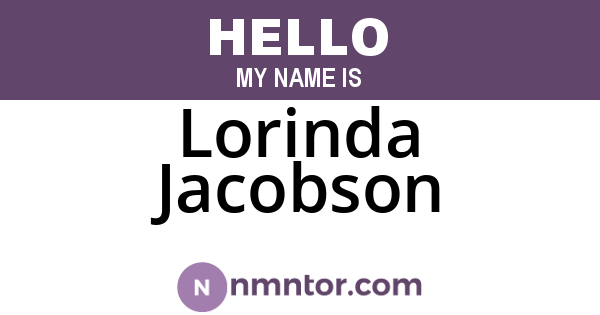 Lorinda Jacobson