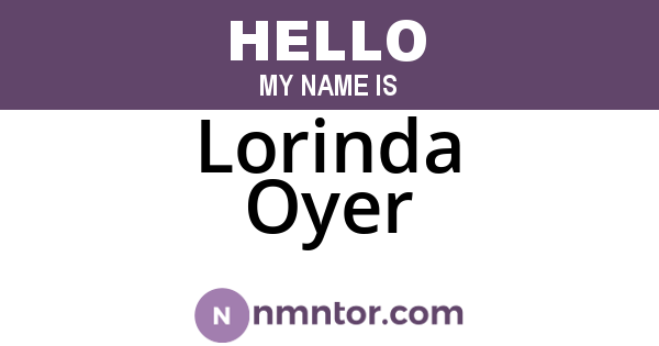Lorinda Oyer