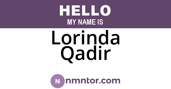 Lorinda Qadir