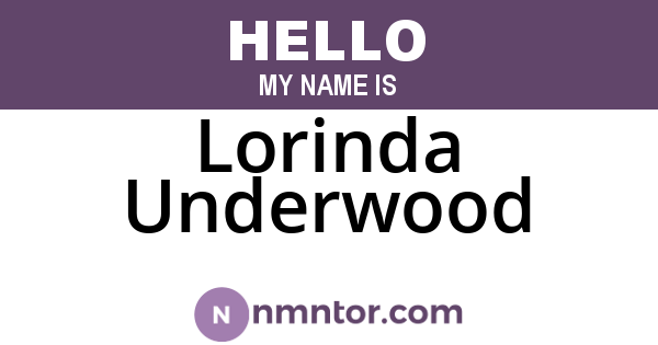 Lorinda Underwood