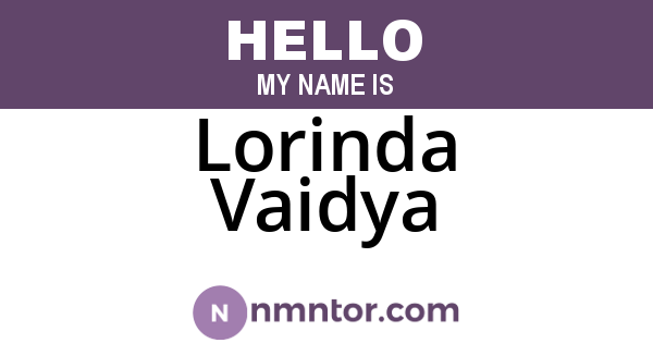Lorinda Vaidya