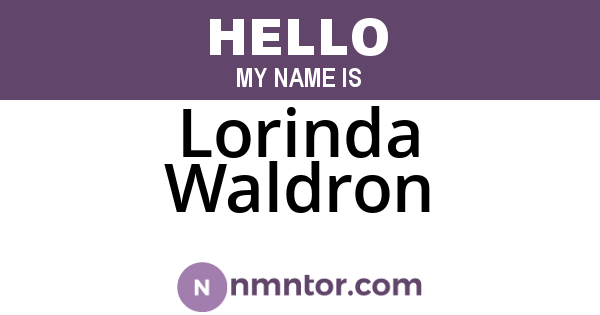 Lorinda Waldron