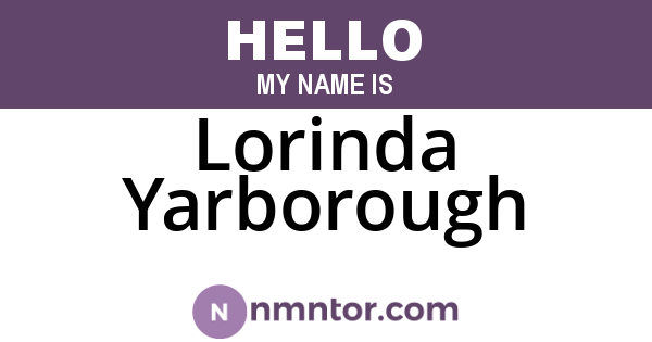 Lorinda Yarborough