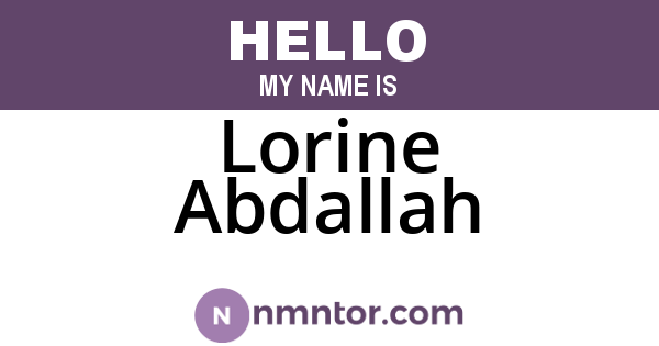 Lorine Abdallah