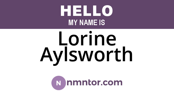 Lorine Aylsworth
