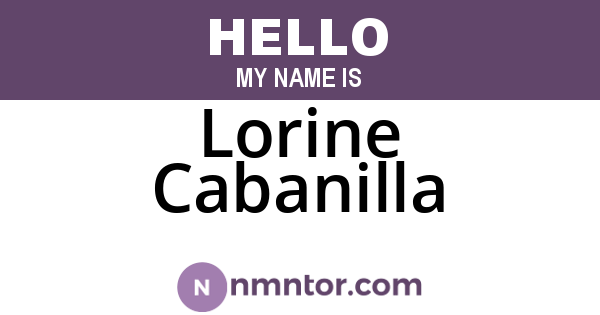 Lorine Cabanilla