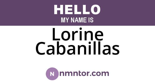 Lorine Cabanillas