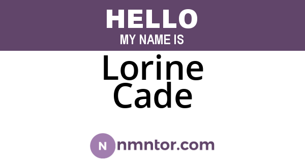 Lorine Cade