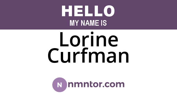 Lorine Curfman