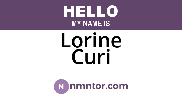 Lorine Curi
