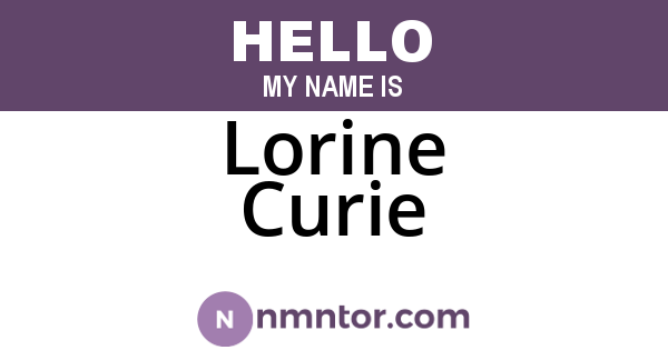 Lorine Curie