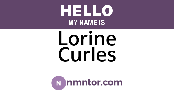 Lorine Curles