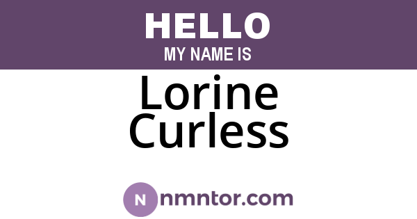 Lorine Curless