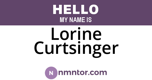 Lorine Curtsinger