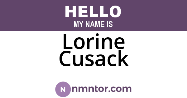 Lorine Cusack