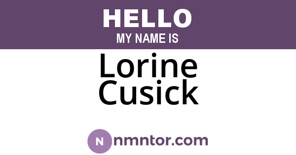 Lorine Cusick