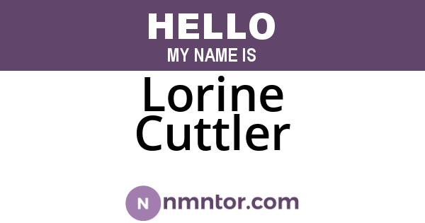Lorine Cuttler