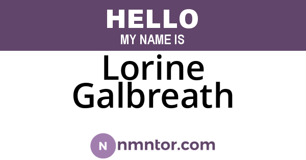 Lorine Galbreath