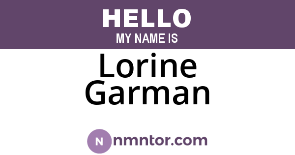 Lorine Garman