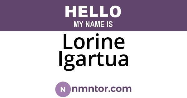 Lorine Igartua