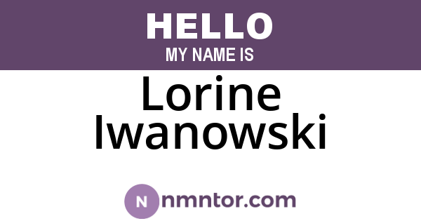 Lorine Iwanowski