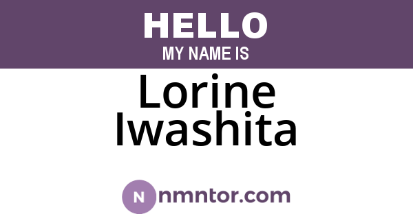 Lorine Iwashita