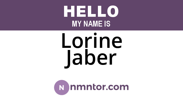 Lorine Jaber