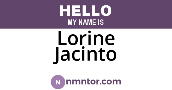 Lorine Jacinto