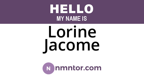 Lorine Jacome