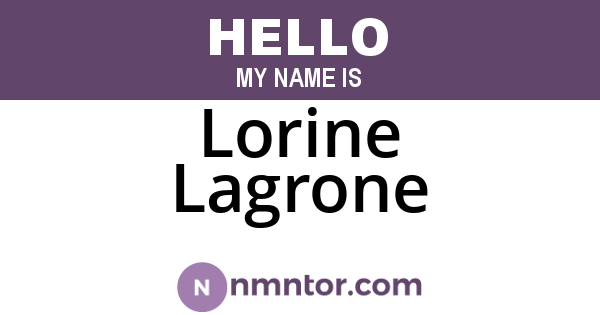 Lorine Lagrone