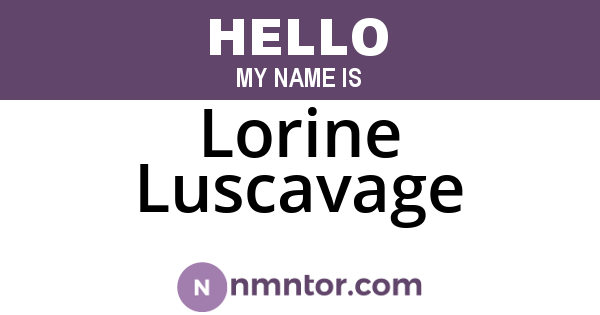 Lorine Luscavage