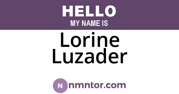Lorine Luzader