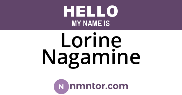 Lorine Nagamine
