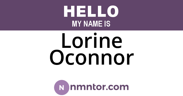 Lorine Oconnor