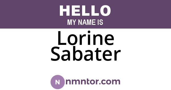 Lorine Sabater