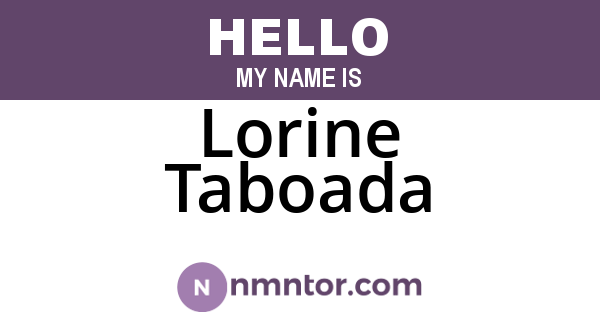 Lorine Taboada