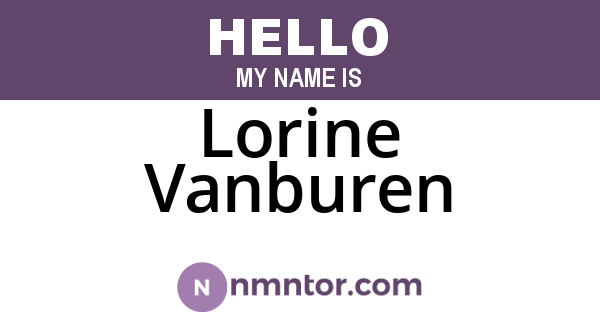 Lorine Vanburen