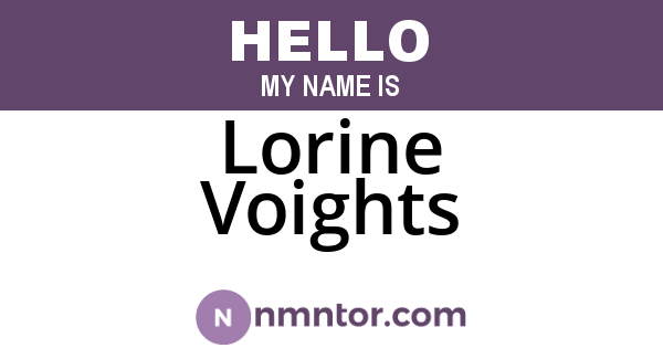 Lorine Voights