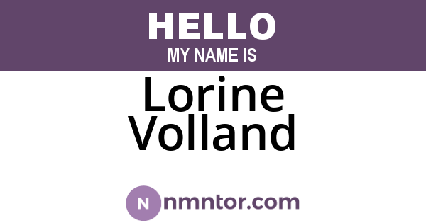 Lorine Volland