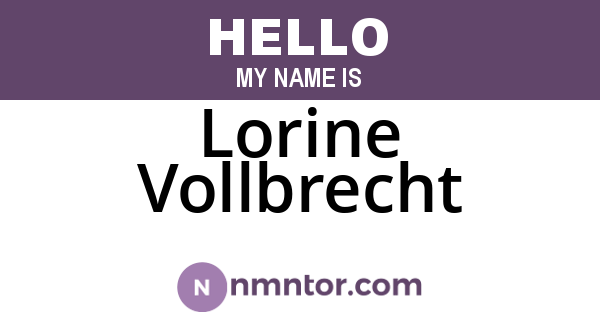 Lorine Vollbrecht