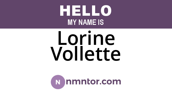 Lorine Vollette