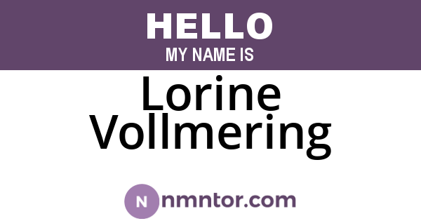 Lorine Vollmering