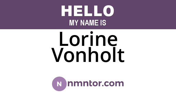 Lorine Vonholt