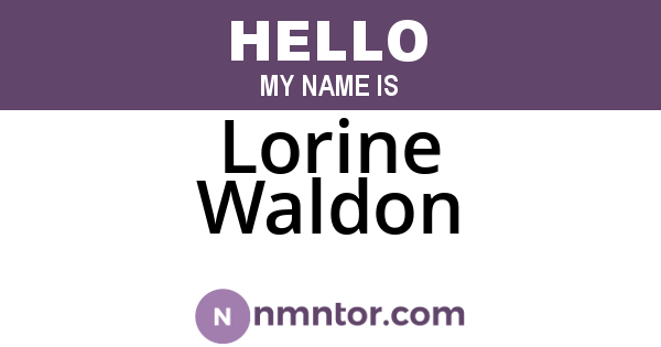 Lorine Waldon