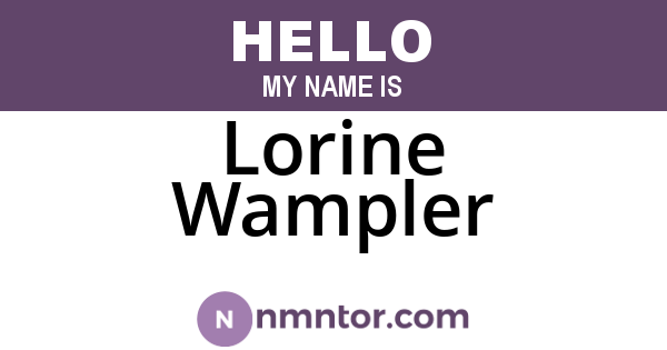 Lorine Wampler