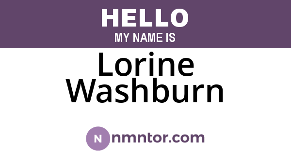 Lorine Washburn