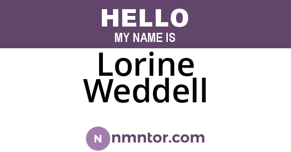 Lorine Weddell