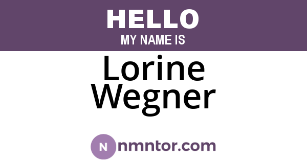 Lorine Wegner