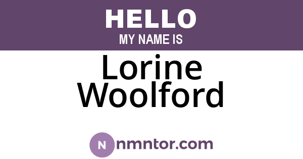 Lorine Woolford
