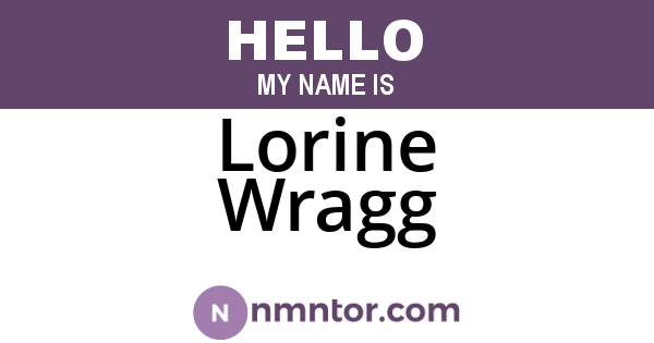 Lorine Wragg